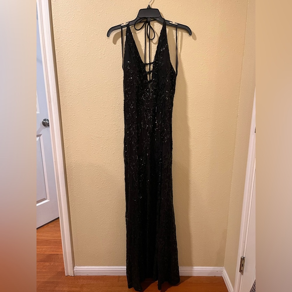 Black Sequin Dress